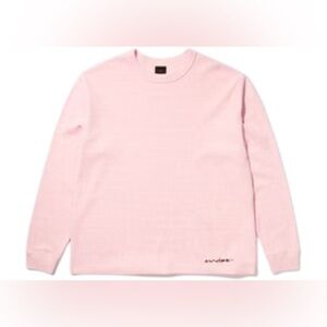 AWAKE NY X JORDAN THERMAL L/S CREW "BORO" PINK Waffle Knit Crewneck Size XL